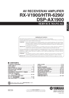 Yamaha RXV-1900 - Service Manual-1